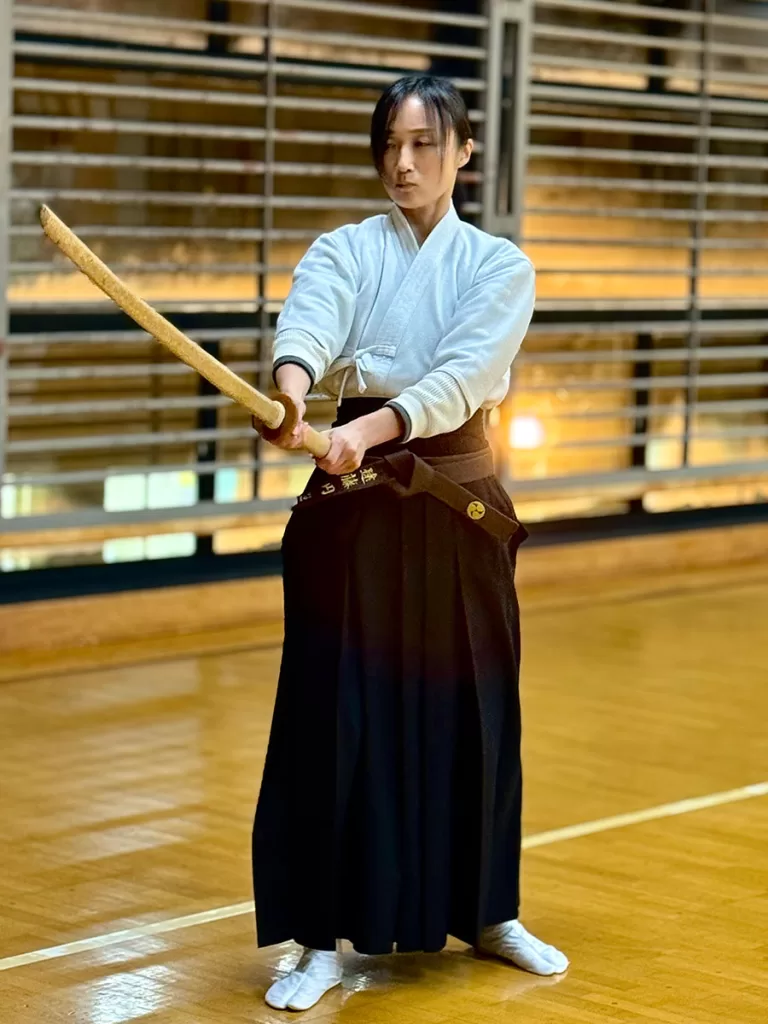 帯を締め始めた生徒