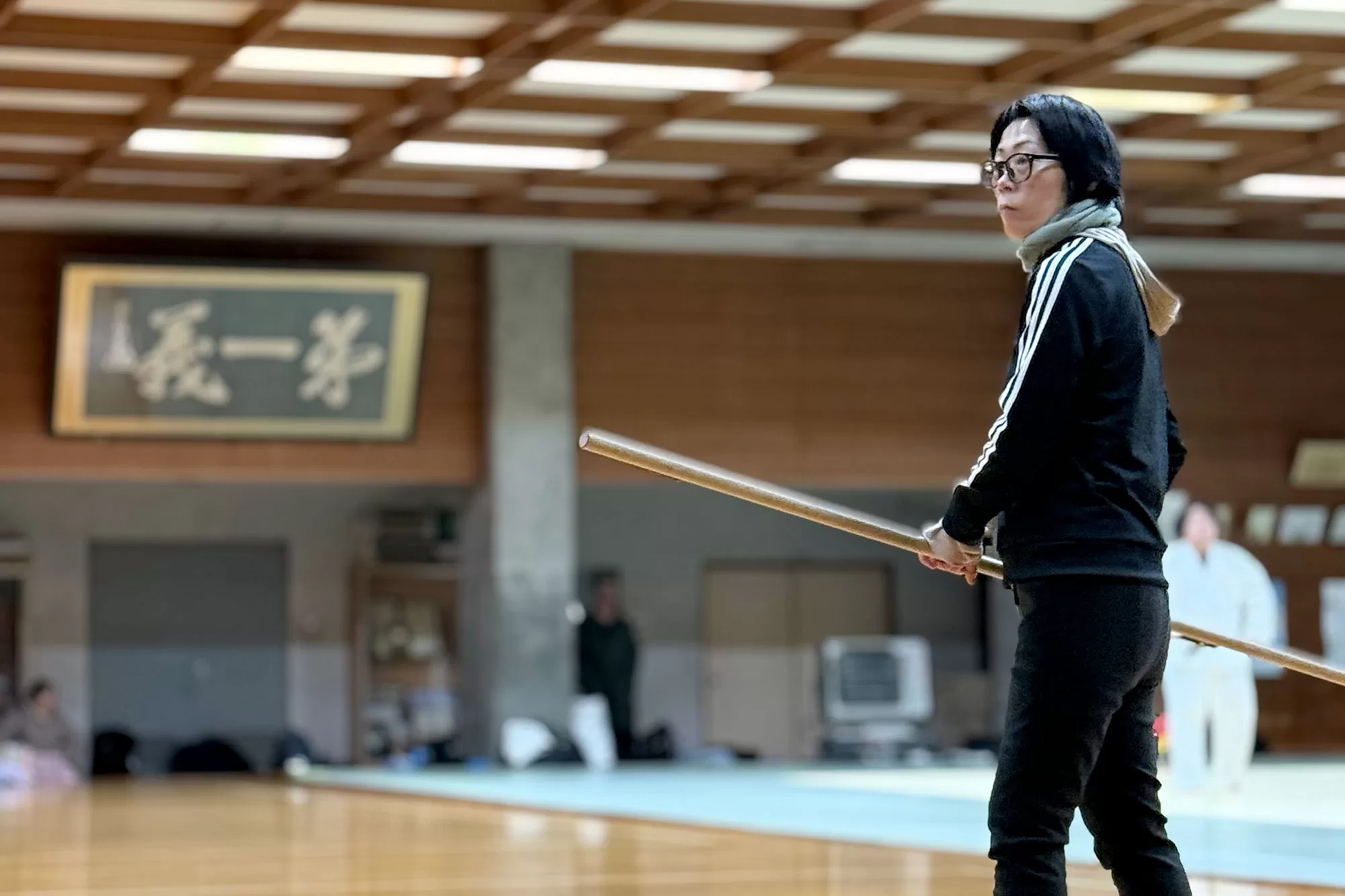 古武術稽古する齋藤さん