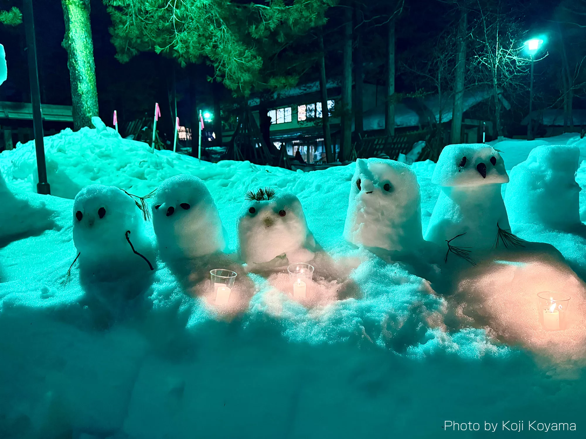 米沢上杉雪灯篭まつり|小さなスノーモンスターの灯火
